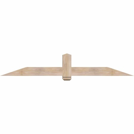 Ekena Millwork Eugene Smooth Timber Gable Bracket, Douglas Fir, 84"W x 14"H x 5 1/2"D x 5 1/2"F, 4/12 Pitch GBW084X14X0606EUG00SDF